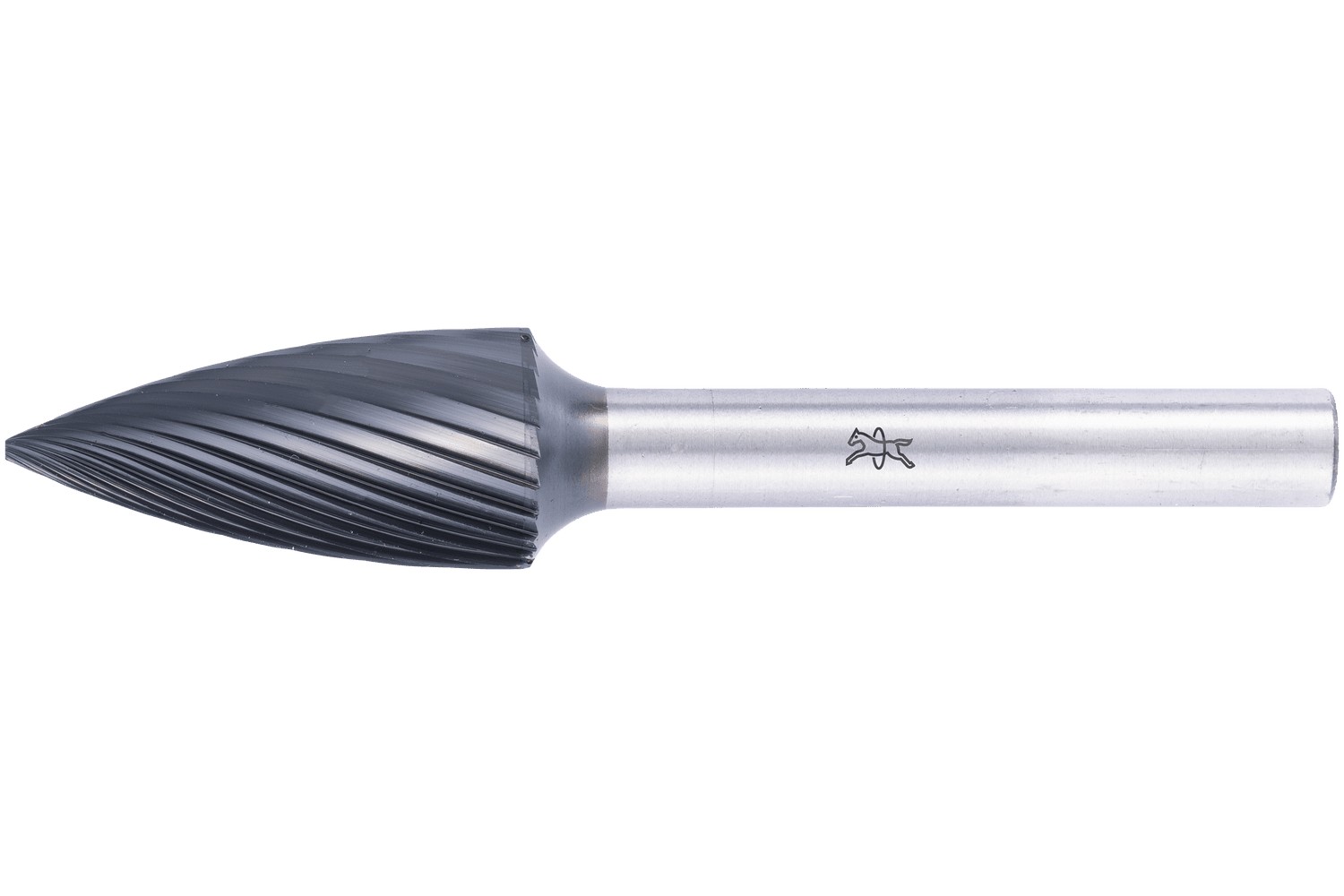 Fresa de metal duro de alto rendimiento forma obús SPG Ø 12x25 mm, mango Ø 6 mm Z3, recubrimiento HICOAT universal medio