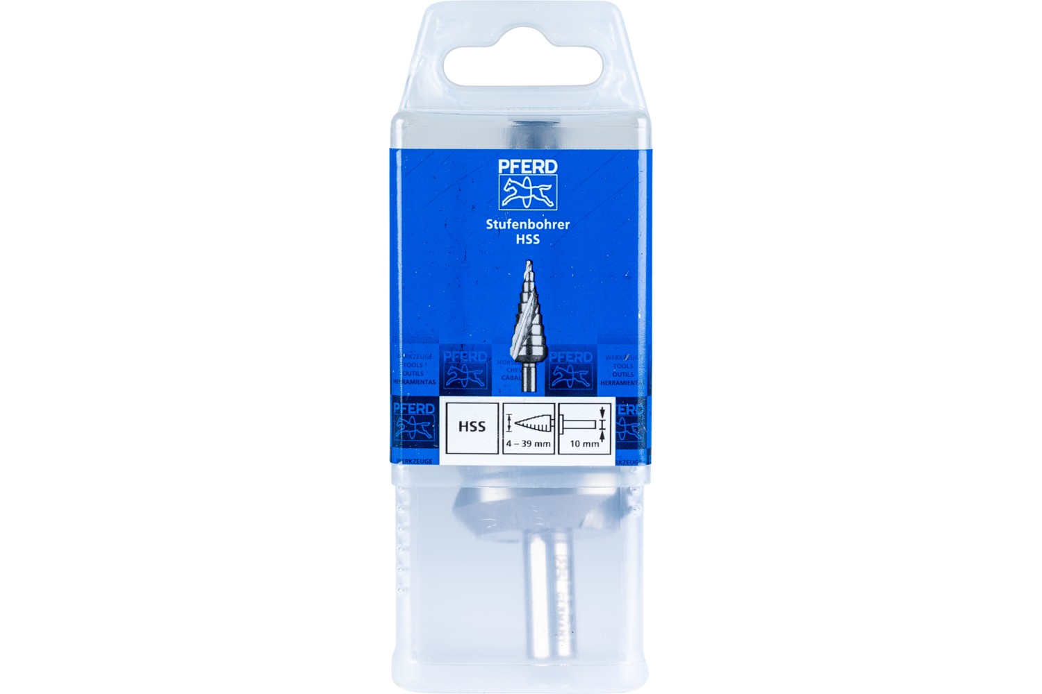 Broca escalonada HSS 13 etapas de perforación Ø 4-39 mm vástago triangular Ø 10 mm