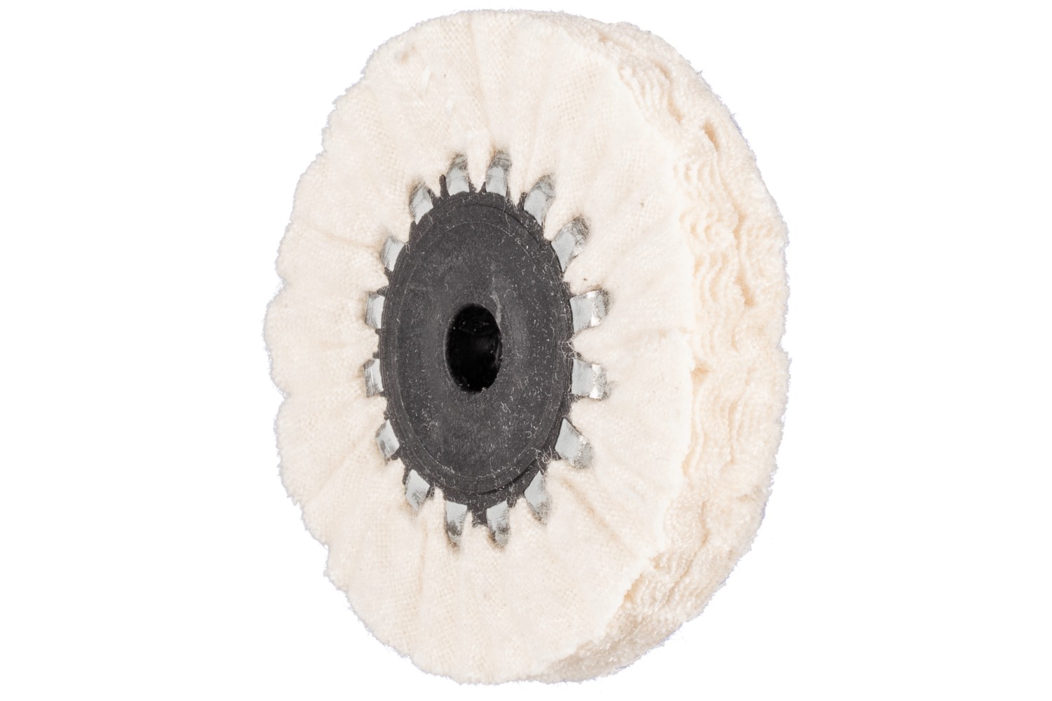 Disco de paño TR franela Ø 50x10 mm agujero Ø 6 mm para pulido espejo y abrillantado con pasta de pulir