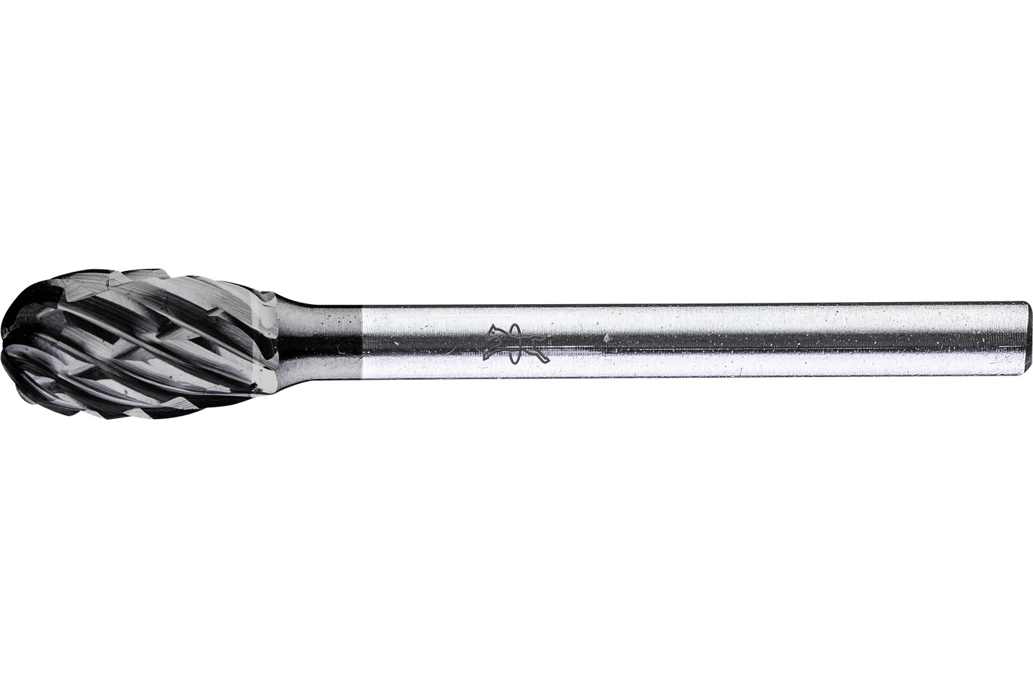 Fresa de metal duro de alto rendimiento ALLROUND forma gota TRE Ø 06x10 mm, mango Ø 3 mm, recubrimiento HICOAT para acero