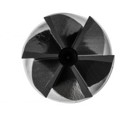 Fresa de metal duro de alto rendimiento ALU cilíndrica ZYAS frontal Ø 12x25 mm, mango Ø 6 mm, aluminio/metal no férrico HICOAT