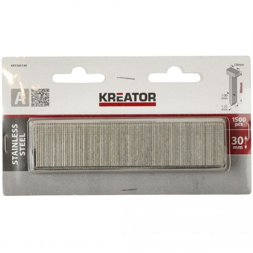 KRT305130 Clavos tipo A 30mm acero inoxidable - 1500 uds.