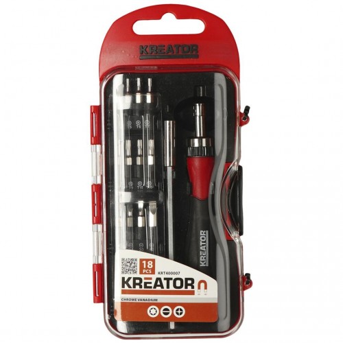 KRT400007 Conjunto de destornilladores de carraca 18pcs