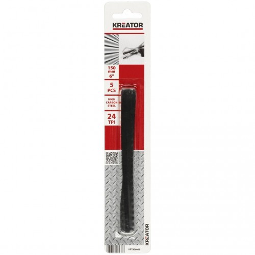 KRT806001 Hoja de sierra para metal 5pzs 150mm 24 TPI acero al carbono