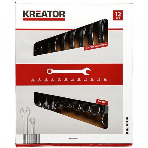 KRT500009 Set llaves  6-22mm combinación 12pcs