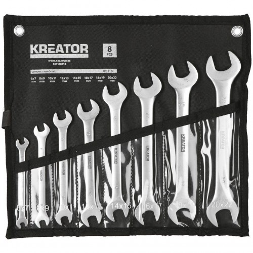 KRT500010 Set llaves  6-22mm dbl abierto 8pcs