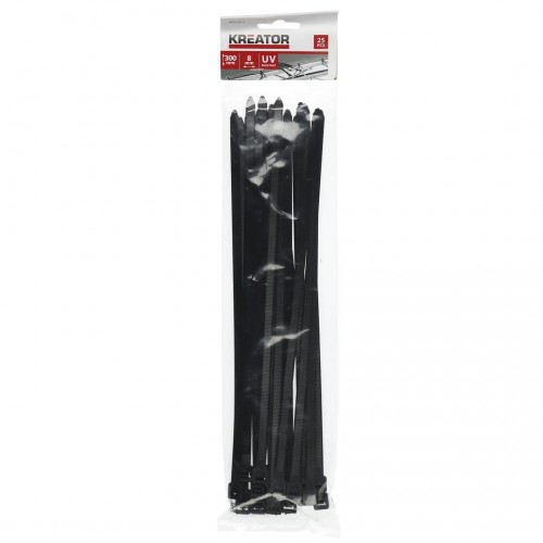 KRT556012 Bridas para cables negro 7,6x300mm 25pcs