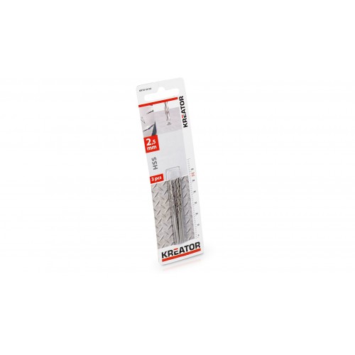 KRT010104 Broca metal hss Ø 2,5x57mm 3pcs