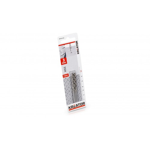 KRT010105 Broca metal hss Ø 3x61mm 3pcs