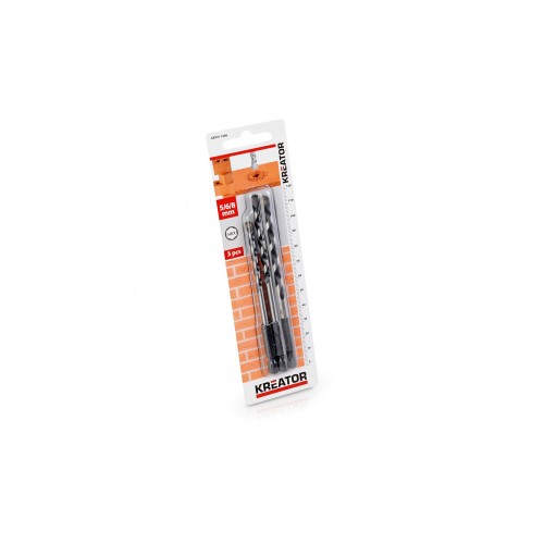 KRT011406 Taladro de albañilería Ø 5-6-8mm - 3 pcs