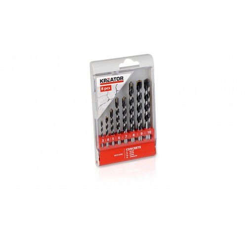 KRT012402 Brocas para hormigon Ø 3-10mm 8pcs