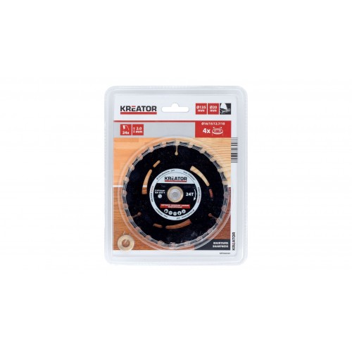 KRT020301 Hoja de sierra circular Ø 135x20x2,0mm 24T