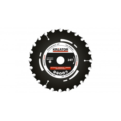 KRT020303 Hoja de sierra circular Ø 160x20x2,0mm 24T