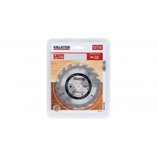 KRT020402 Hoja de sierra circular Ø 130x20x2,0mm 18T