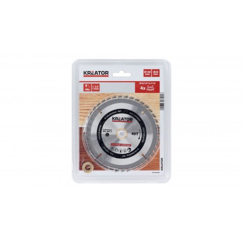 KRT020405 Hoja de sierra circular Ø 140x20x2,0mm 40T