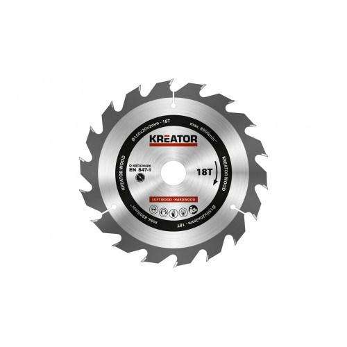 KRT020406 Hoja de sierra circular Ø 150x20x2,0mm 18T