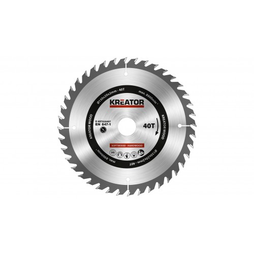 KRT020407 Hoja de sierra circular Ø 150x20x2,0mm 40T