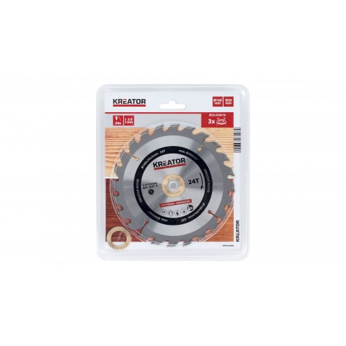 KRT020408 Hoja de sierra circular Ø 160x30x2,0mm 24T