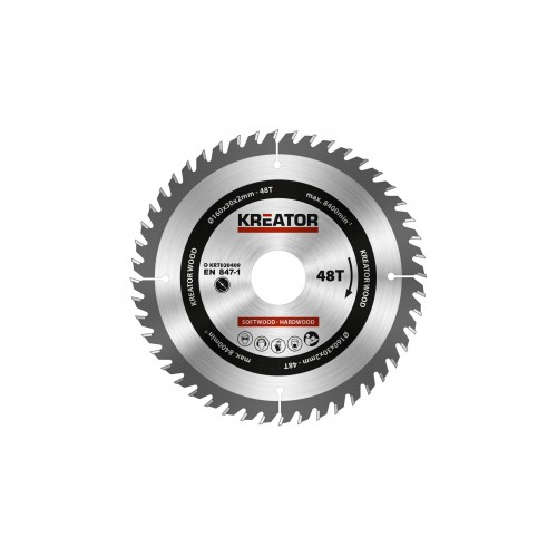 KRT020409 Hoja de sierra circular Ø 160x30x2,0mm 48T