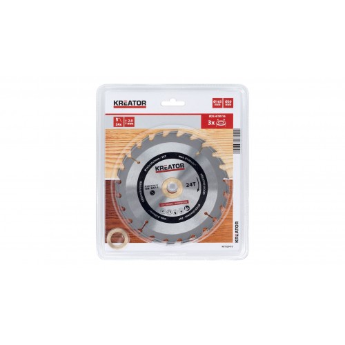 KRT020410 Hoja de sierra circular Ø 165x30x2,0mm 24T