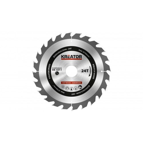 KRT020418 Hoja de sierra circular Ø 200x30x2,2mm 24T