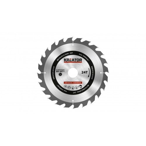 KRT020420 Hoja de sierra circular Ø 210x30x2,2mm 24T