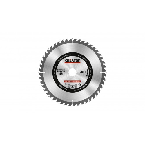 KRT020425 Hoja de sierra circular Ø 250x30x3,0mm 48T