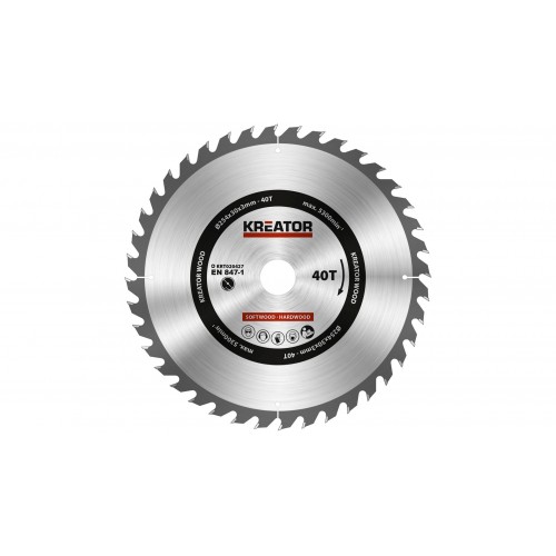 KRT020427 Hoja de sierra circular Ø 254x30x3,0mm 40T