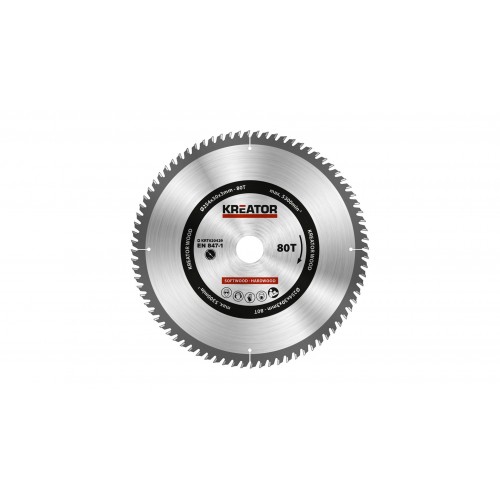 KRT020429 Hoja de sierra circular Ø 254x30x3,0mm 80T