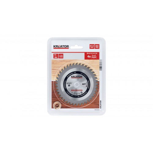 KRT020435 Hoja de sierra circular Ø 115x20x2,0mm 40T