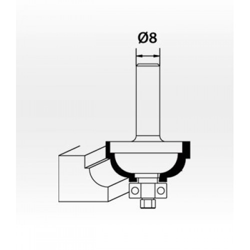 KRT060130 Fresa para molduras r 6,35
