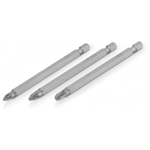 KRT061175 Puntas de destornillador PZ1/2/3 89mm 3pcs