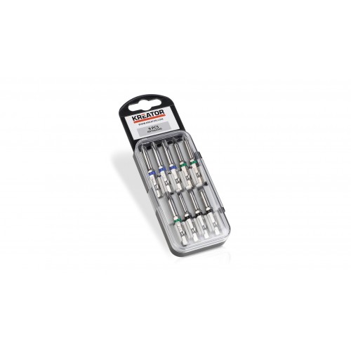 KRT064500 Puntas de destornillador CR-V PZ/PH/SL 9pzs