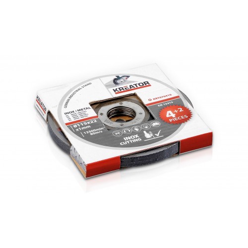 KRT070410 Disco de corte metal-inox Ø 115 1,2mm 6pcs