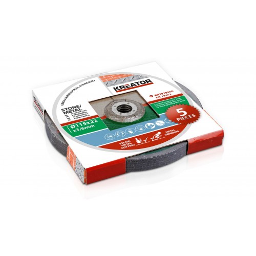 KRT070510 Disco de corte y desbaste Ø 115mm 5pcs