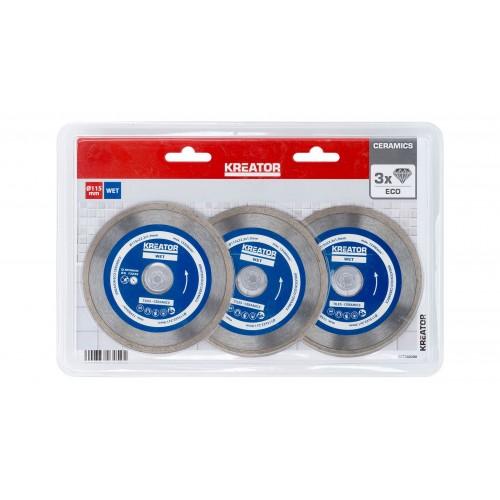 KRT080200 Disco de diamante eco Ø115mm 3mm mojado 3pz