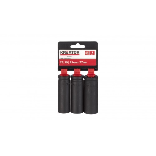 KRT095200 Llaves de vaso de impacto profundo 17-19-21mm 3pz