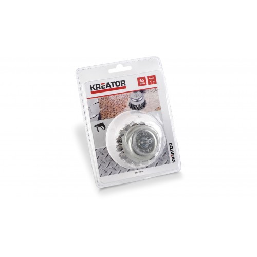 KRT150107 Cepillo abrasivo Ø 65mm de acero trenzado