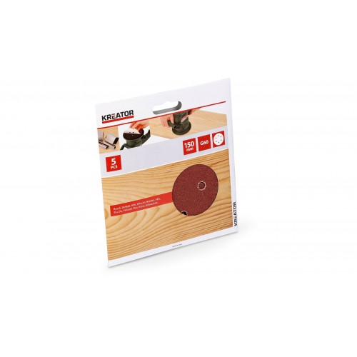 KRT231004 Papel de lija circular Ø 150mm g60 5pcs