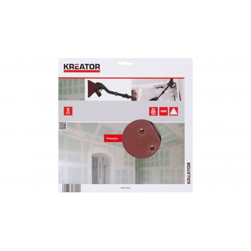 KRT232504 Papel de lija cartón yeso triang. 3x285mm - g60 5pcs