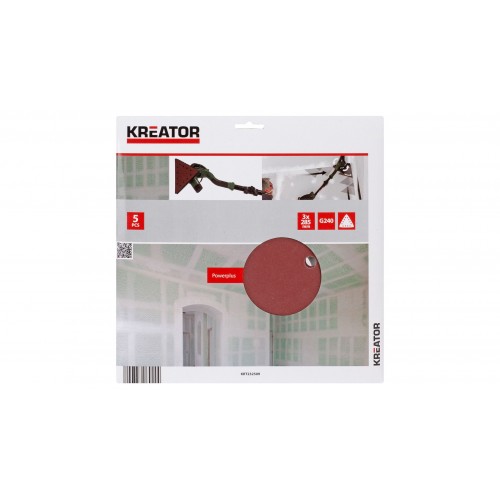 KRT232509 Papel de lija cartón yeso triang. 3x285mm - g240 5pcs