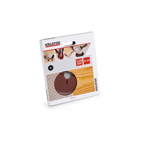 KRT250507 Papel lija amolad. metal/madera Ø 125mm g120 5pcs