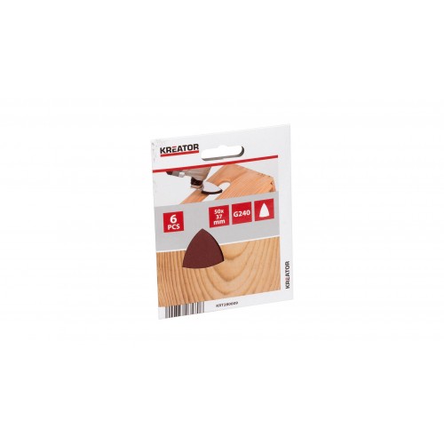 KRT280009 Papel de lija triangular 50x37mm g240 - 6 uds.