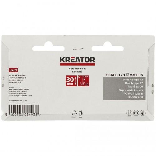 KRT305130 Clavos tipo A 30mm acero inoxidable - 1500 uds.
