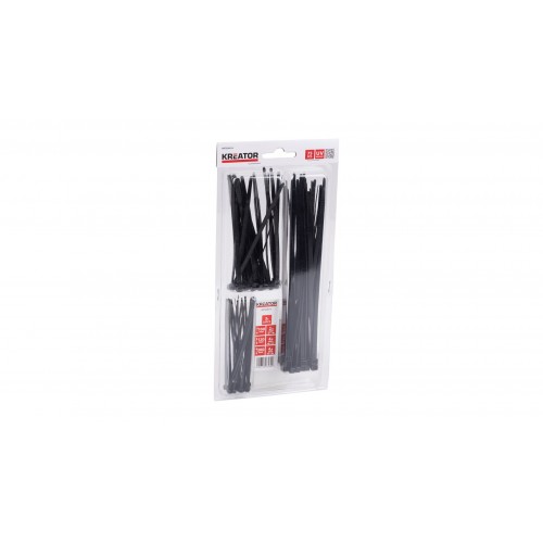 KRT556014 Bridas para cables negro 2,5x100mm (25) 4,4x120mm (25) 4,8x200mm (25)