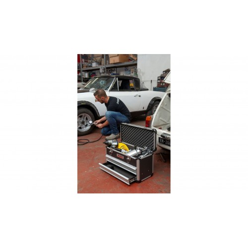 KRT640602B Maleta de aluminio con cajón 523x305x240mm 2 cajones