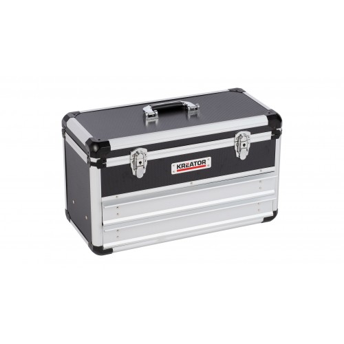 KRT640602B Maleta de aluminio con cajón 523x305x240mm 2 cajones