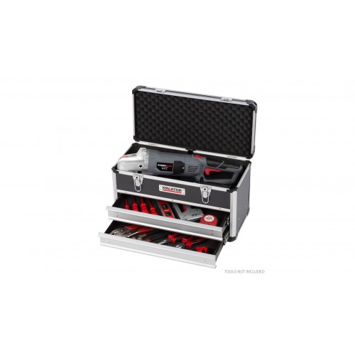 KRT640602B Maleta de aluminio con cajón 523x305x240mm 2 cajones