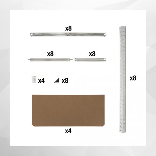 KRT674005 Estantería de almacenamiento resistente 1000kg 4 estantes