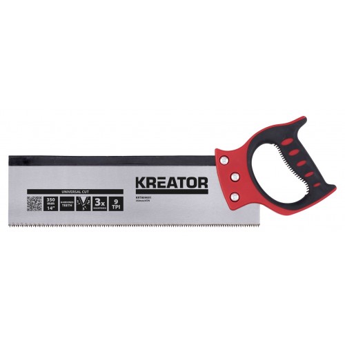 KRT809001 Caja de ingletes - serrucho de costilla 350mm + box
